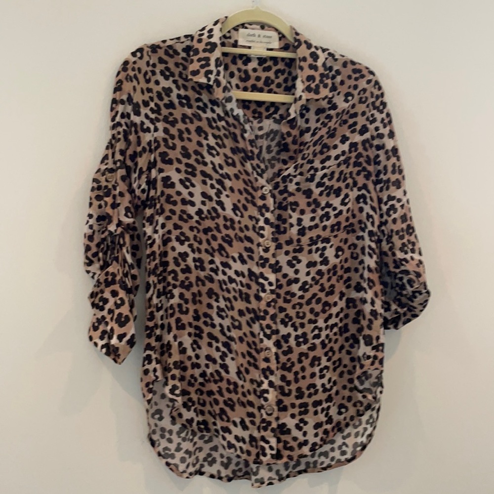 Leopard button down